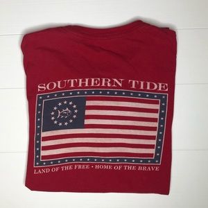 Small Red Southern Tide Tee Shirt